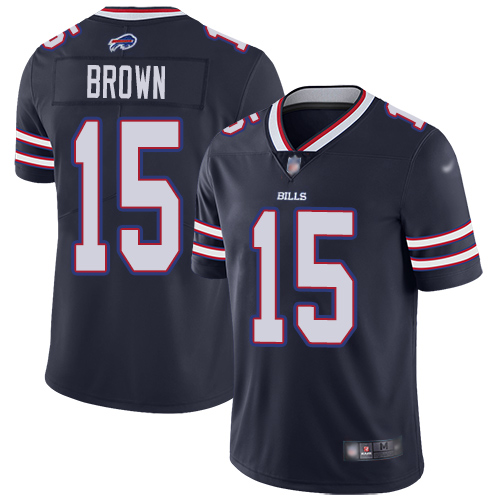 Men Buffalo Bills #15 John Brown Limited Navy Blue Inverted Legend NFL Jersey->buffalo bills->NFL Jersey